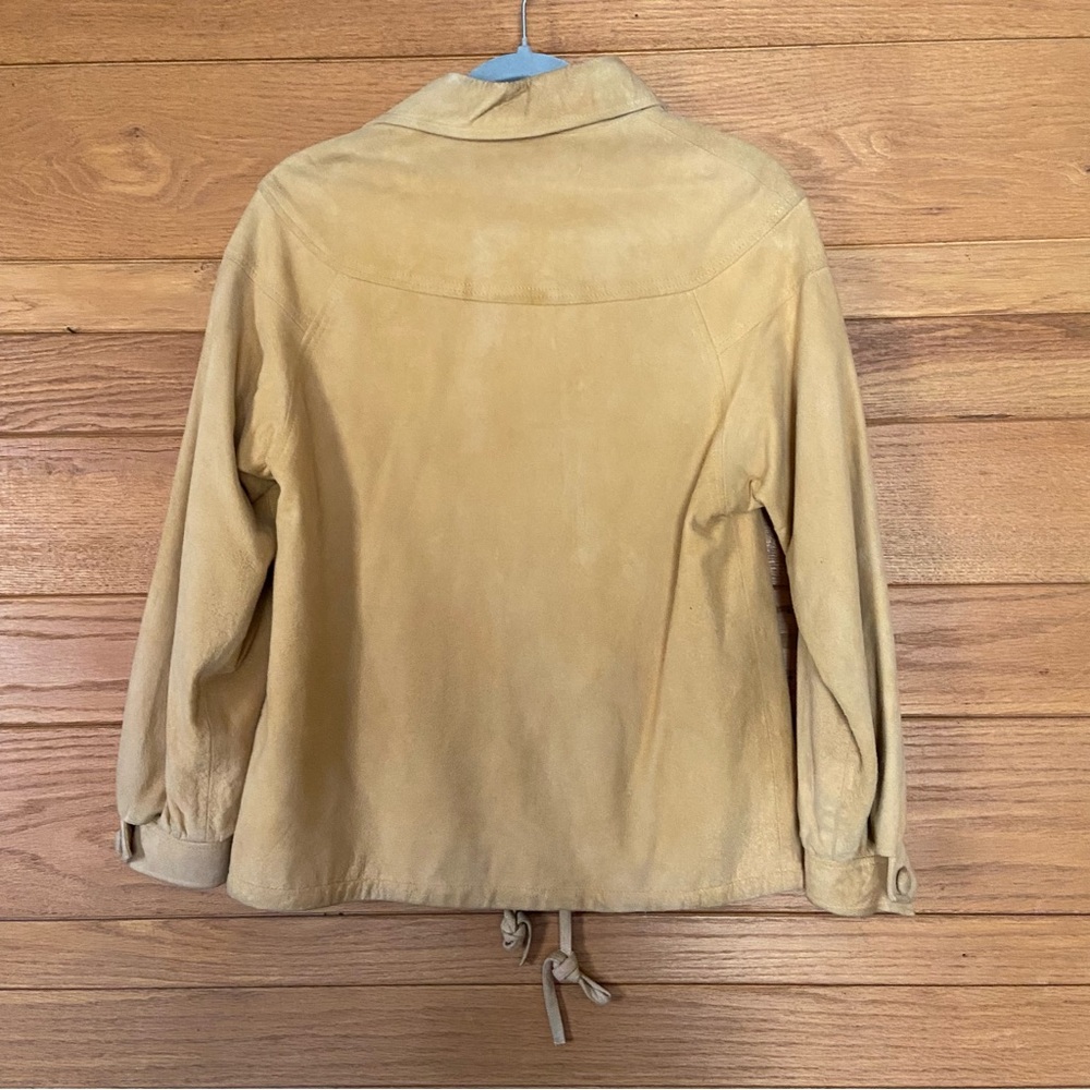 Vintage 1970s Palena Knitwear leather suede button front jacket - Picture 5 of 7